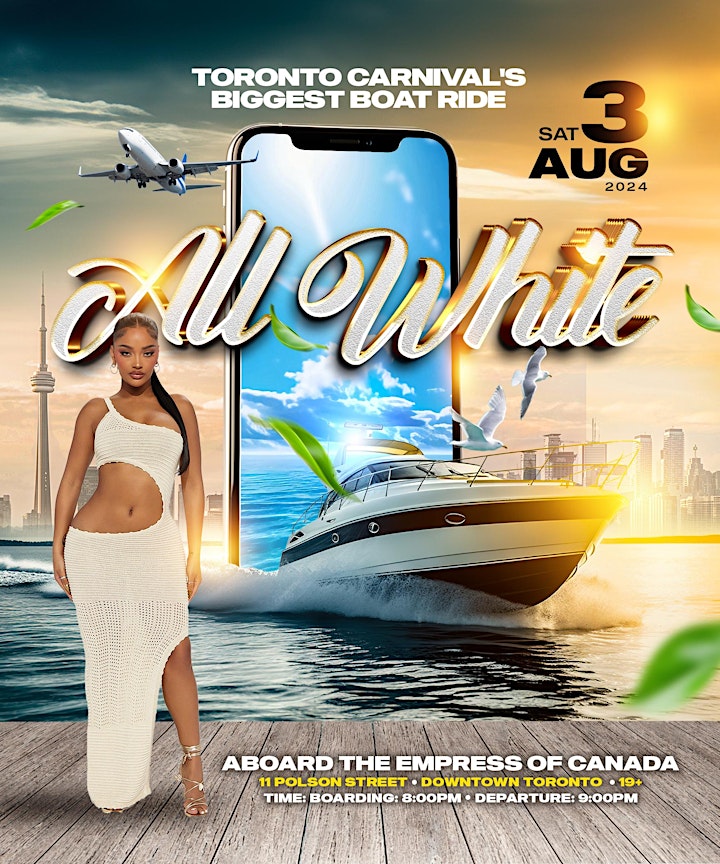 ALL WHITE BOAT RIDE CARIBANA SATURDAY