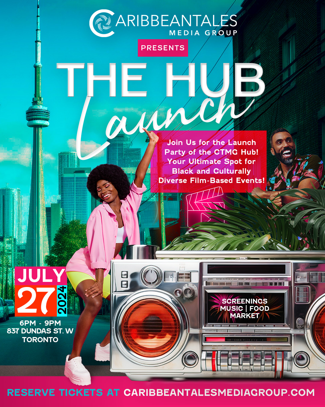 CaribbeanTales launches The HUB Poster