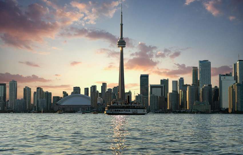 photo of cn tower during golden hour