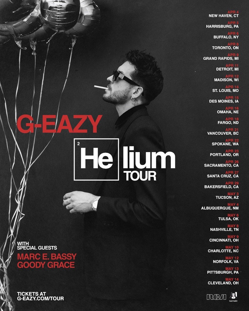 G-Eazy Helium Tour
