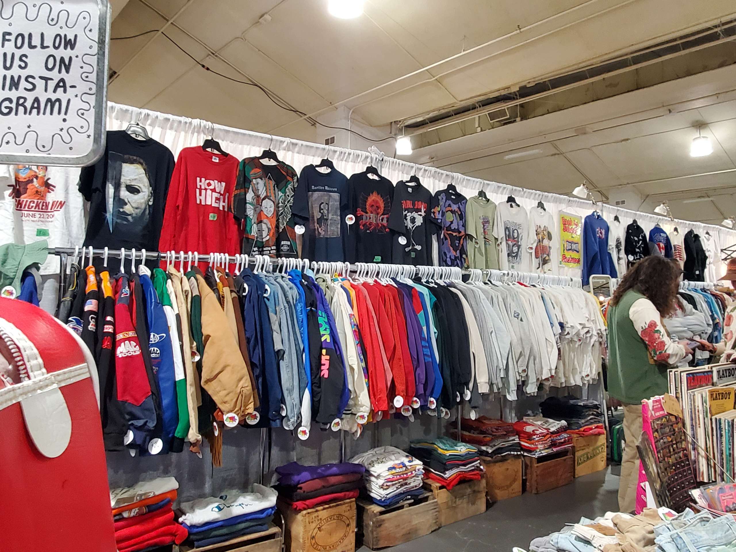 Vintage clothing and accessories on display at Exhibition Place