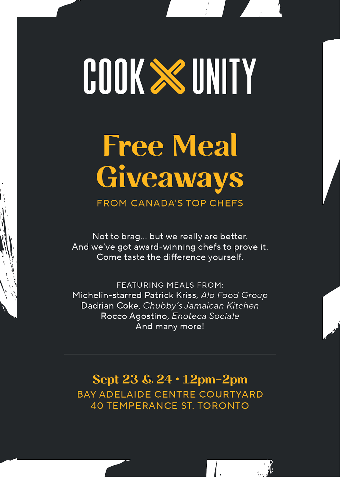 CookUnity Pop-Up Toronto Poster