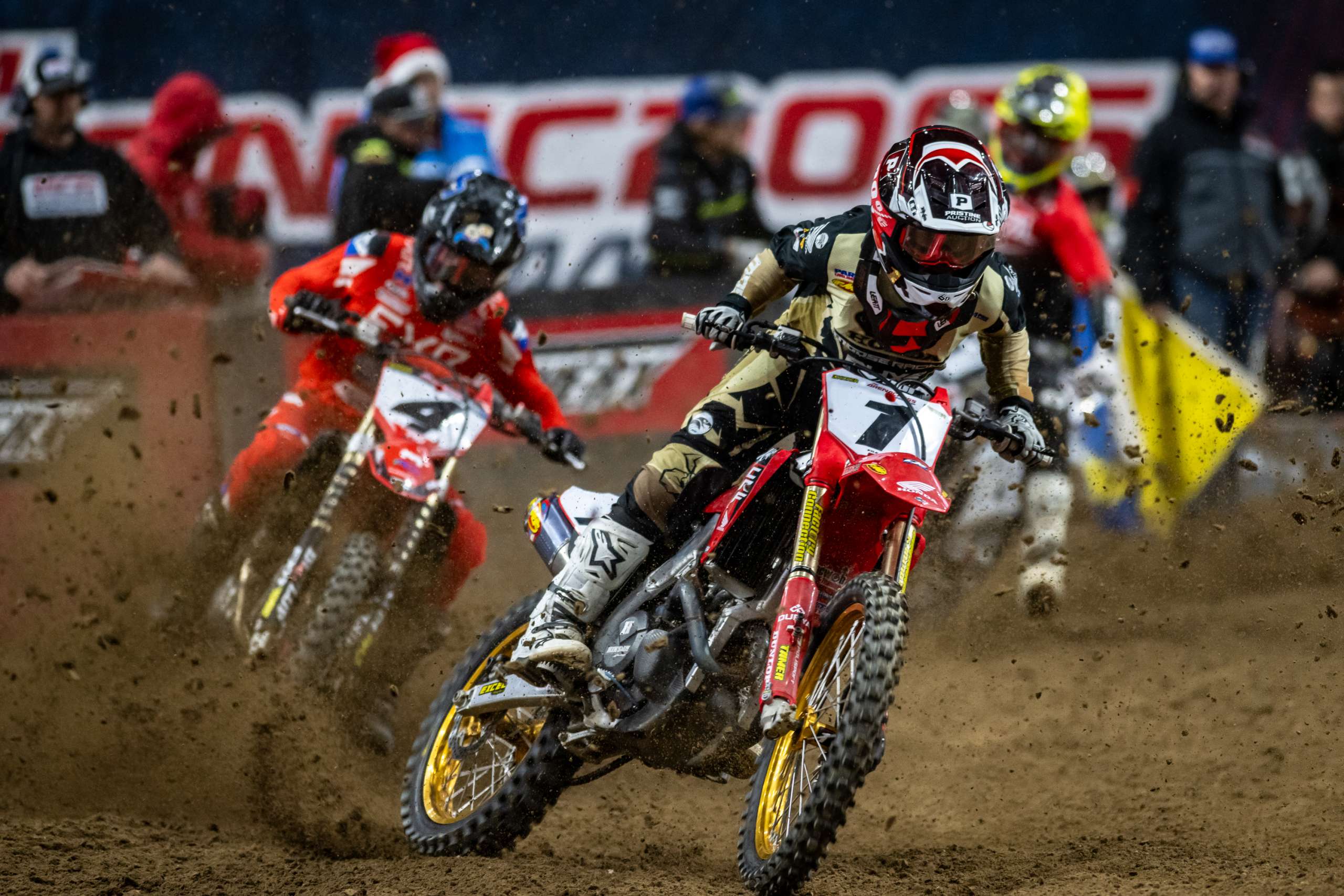 Bikers racing